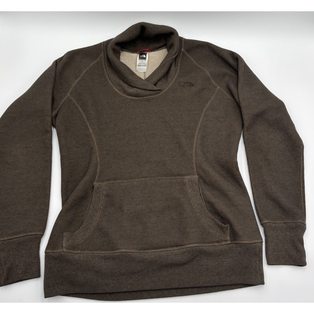 The North Face women's funnel neck pullover sweatshirt L Brown 0011